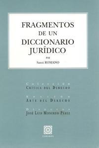 FRAGMENTOS DE UN DICCIONARIO JURIDICO FRAGMENTOS DE UN DICCIONARIO JURIDICO