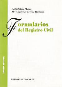 FORMULARIOS DE REGISTRO CIVIL 5ºEDICION FORMULARIOS DE REGISTRO CIVIL 5ºEDICION