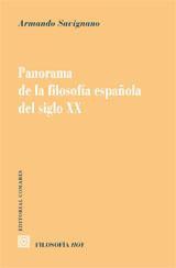 PANORAMA DE LA FILOSOFIA ESPAÑOLA EN EL SIGLO XX PANORAMA DE LA FILOSOFIA ESPAÑOLA EN EL SIGLO XX