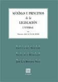 MÁXIMAS Y PRINCIPIOS DE LA LEGISLACIÓN UNIVERSAL