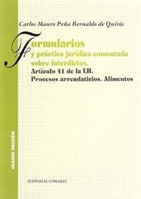 FORMULARIOS Y P.J.C SOBRE INTERDICTOS