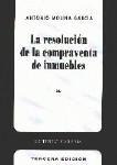 RESOLUCION DE LA COMPRAVENTA DE INMUEBLES, 3ª ED.