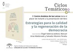 Presentación del libro "Estrategias para la calidad y la regeneración de la democracia"