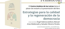 Presentación del libro "Estrategias para la calidad y la regeneración de la democracia"