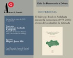 Presentación "El liderazgo local en Andalucía durante la democracia (1979-2021): el caso de los alcaldes de Granada"