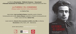 Presentación del libro ''La fuerza y el consenso. Ensayo sobre Gramsci como historiador''