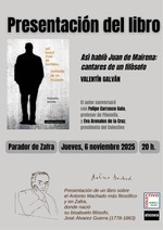 Presentación del libro "Así habló Juan de Mairena" el 6 de noviembre 2025