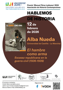 El 12 de febrero se emitirá el programa sobre el libro "El hambre como arma" de Alba Nueda.